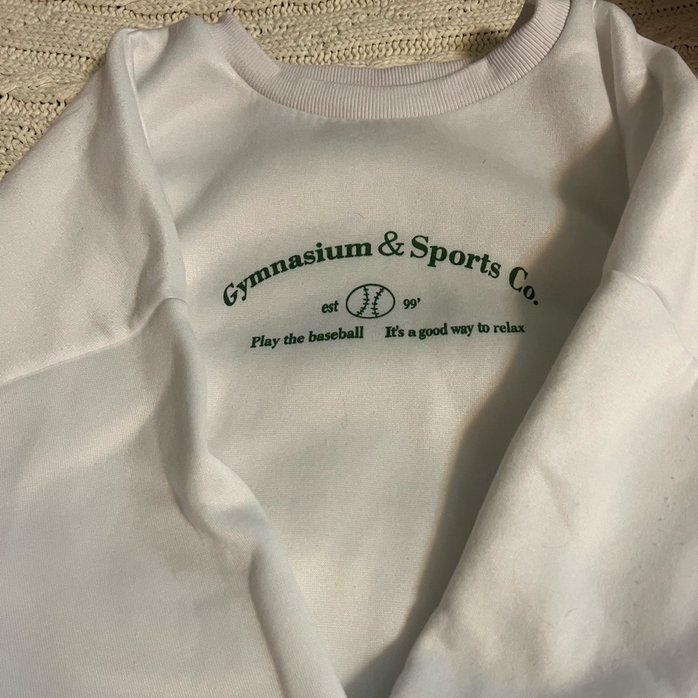 White baseball Sweatshirt